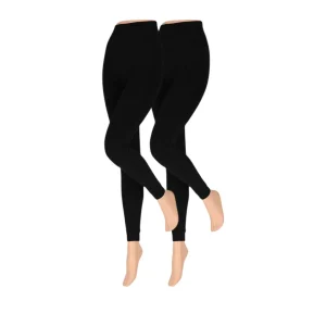 Lounge legging dames - Fleece - Winterlegging - 2-Pak