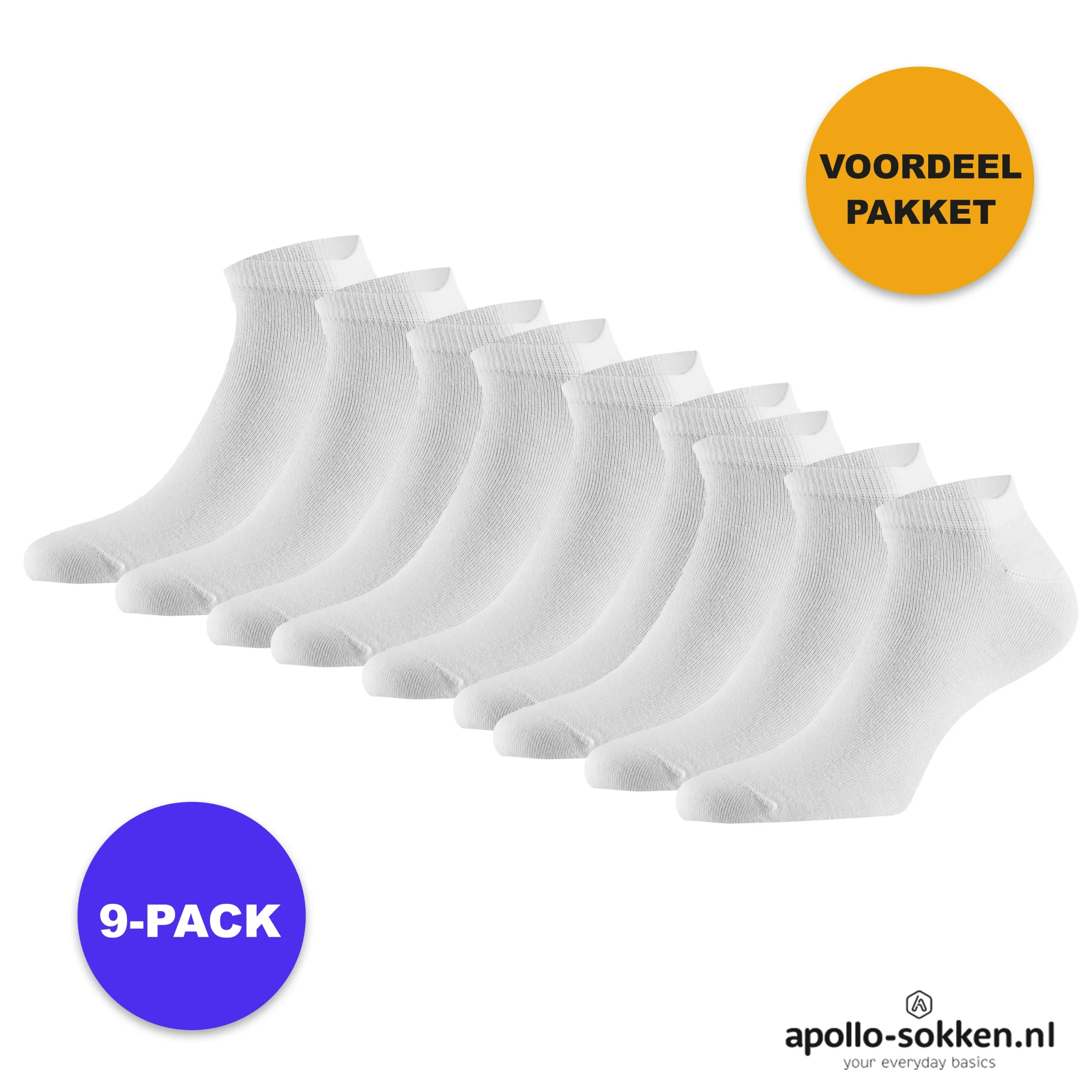 Bamboe sneakersokken basic - 9-Pak - Afbeelding 3