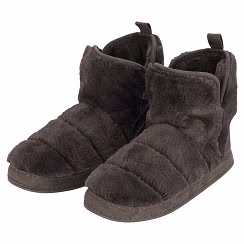 Hoge dames sloffen fake fur - Antraciet