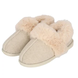 Instap Sloffen Dames - Vilt - Offwhite