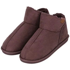 Hoge sloffen dames - Suede - Plum
