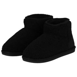 Morethansocks - Dames teddy pantoffels - Fake Fur voering - Zwart