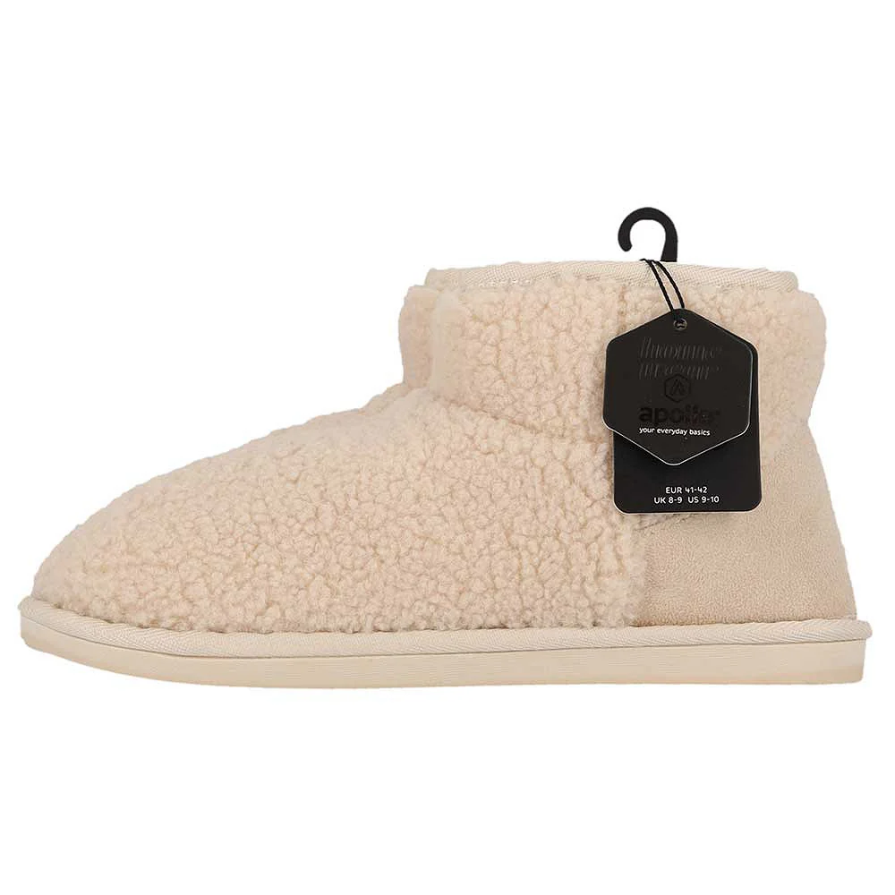 Dames teddy pantoffels - Fake Fur voering - Offwhite - Afbeelding 5