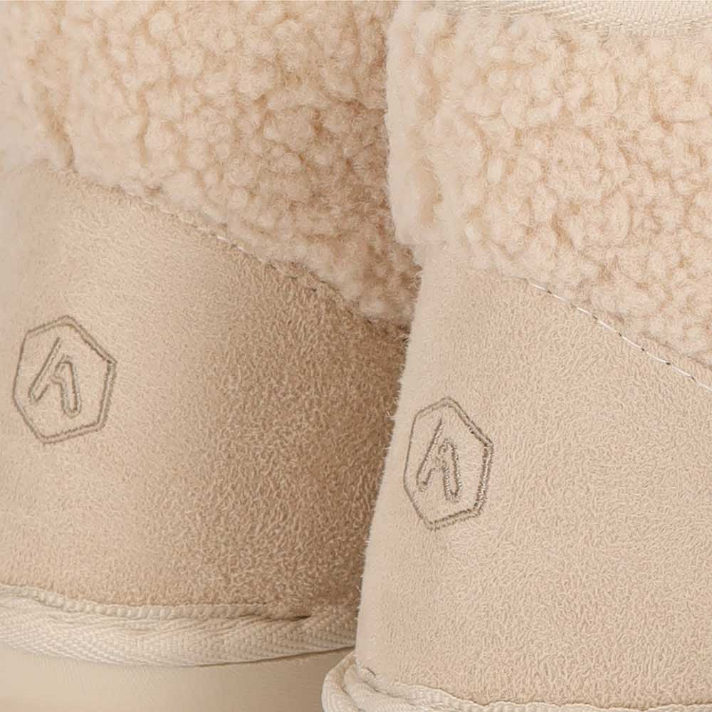 Dames teddy pantoffels - Fake Fur voering - Offwhite - Afbeelding 4