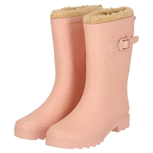 Dames regenlaarzen - Fake Fur - Roze