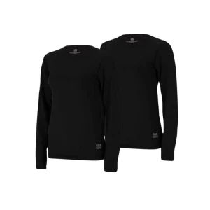 Thermo shirt dames- Naadloos - Zwart - 2-Pack