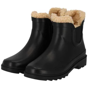 Chelsea regenlaarzen kinderen - Fake Fur voering - Rubber - Zwart