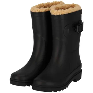 Regenlaarzen kinderen - Unisex - Fake Fur voering - Zwart