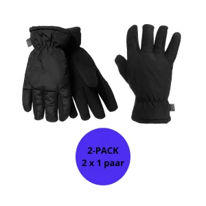Mega thermo handschoenen dames - Zwart - One Size - 2-Paar