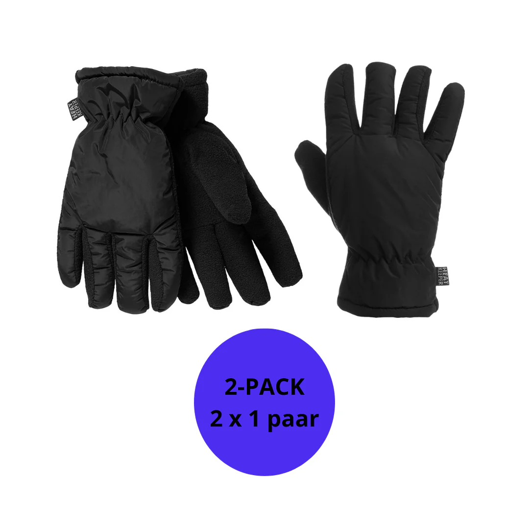 Mega thermo handschoenen dames - Zwart - One Size - 2-Paar - Afbeelding 2