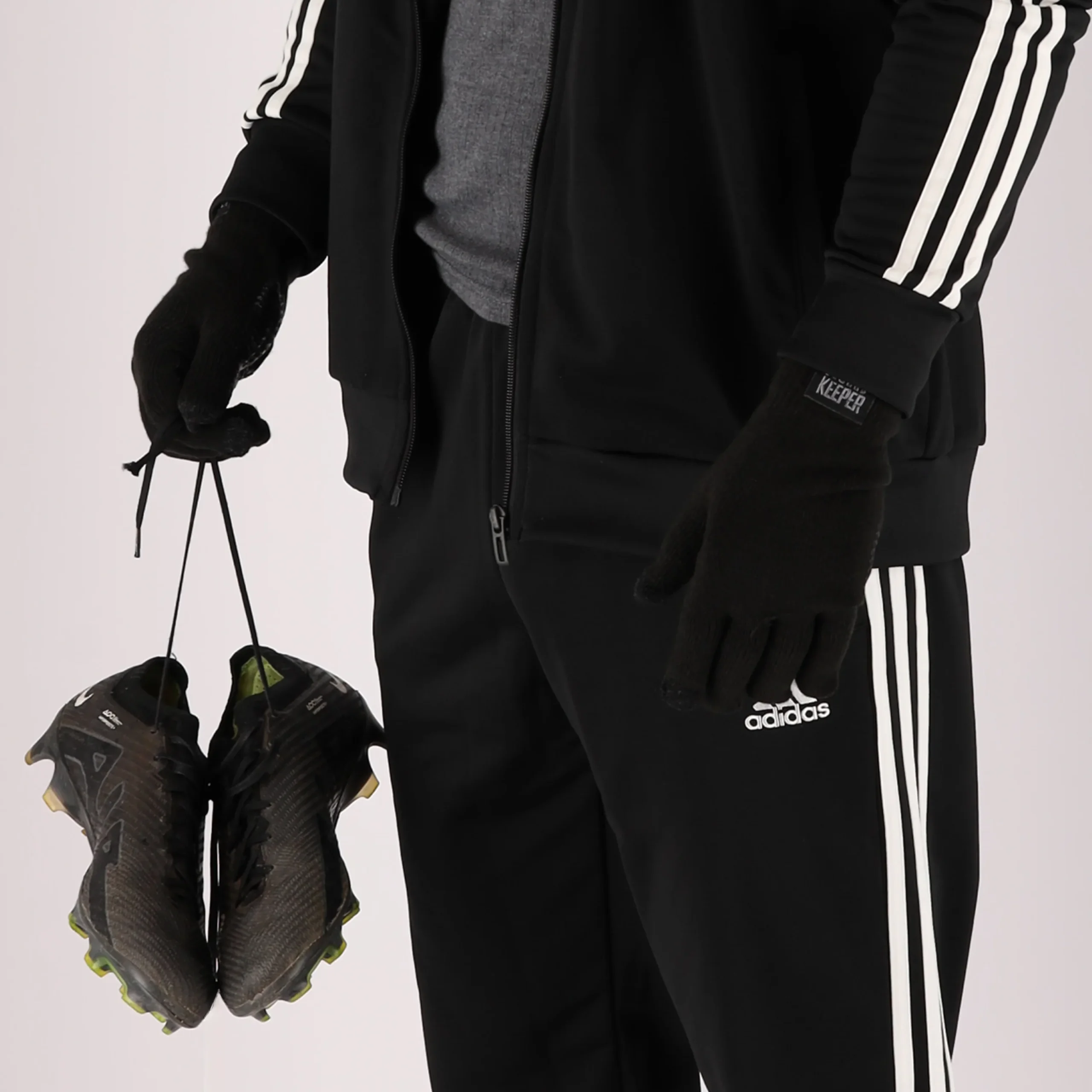 Gebreide handschoenen heren - Zwart - 2-Paar - Afbeelding 3