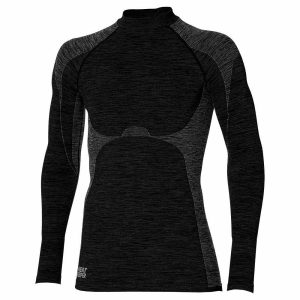 Thermoshirt heren - Zwart melange - 1-Stuk - Premium