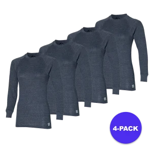 Thermoshirt dames - Antraciet - 4 Stuks