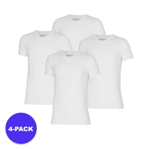 Bamboe T-Shirt Heren - V-Hals - 4-Pack Voordeelpakket