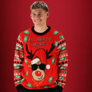 Gebreide kersttrui heren - Ledlight