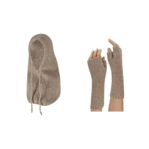 Balaclava + lange vingerloze handschoenen - Dames - Fashion