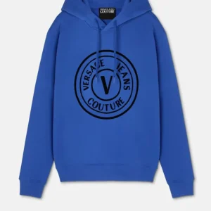 Versace Jeans Couture V-emblem Regular fit hoodie Purple