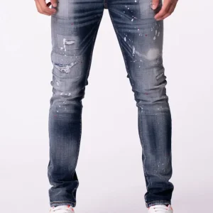 My Brand Embroided Red Jeans