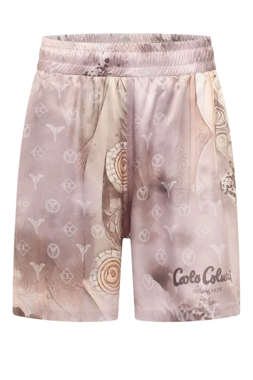 Carlo Colucci Oversize Short Ornament Knit Beige - Afbeelding 2