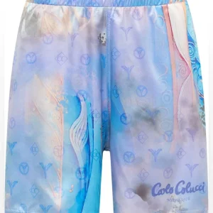 Carlo Colucci Oversize Short Ornament Knit Blue