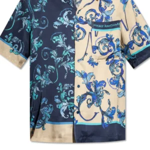 Versace Jeans Couture Print Shirt Multi Color Blue/Beige