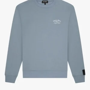 Quotrell Atelier Milano Crewneck Muted Blue/White