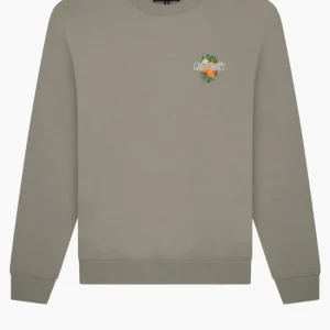 Quotrell Mineola Crewneck Faded Olive/White