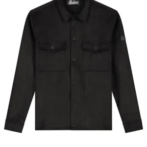 Malelions Men Suedine Overshirt Black