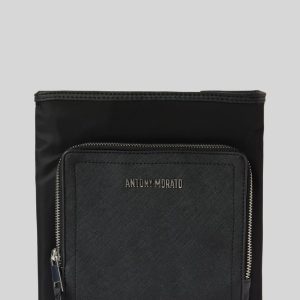 Antony Morato Schoudertas Hammered Faux Leather Black