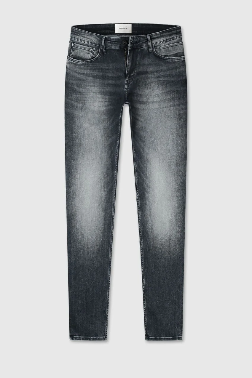 Pure Path The Jone Skinny Fit Jeans Denim Blue Grey.