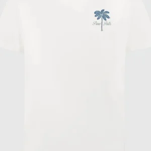 Pure Path Stitched Paradise T-Shirt Off White