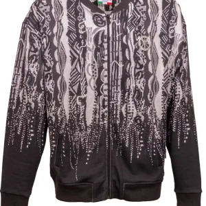 Carlo Colucci Allover Print Vest Dark Grey