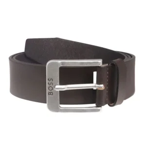 BOSS Jemio Leather Belt Dark Brown