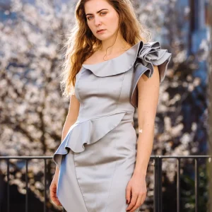 Mini jurk one shoulder