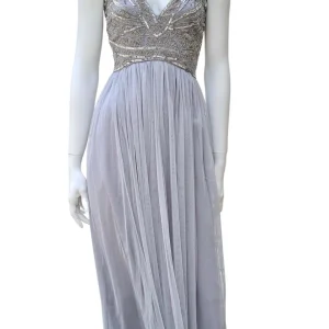 Midi jurk tulle grijs