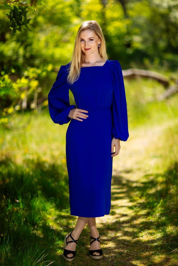 Midi jurk open rug - Afbeelding 2