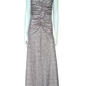 Maxi jurk zilver pailletten