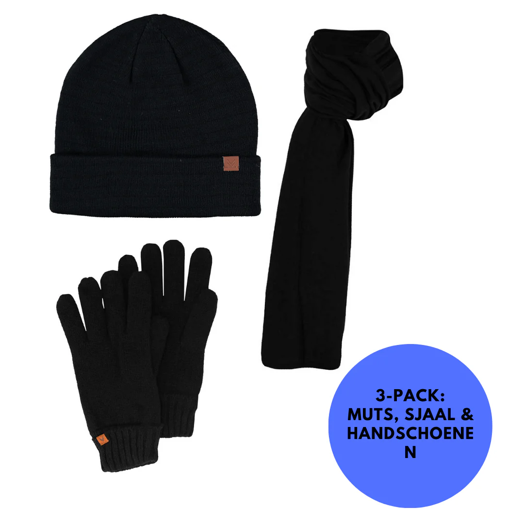 Winterset heren - Muts & Sjaal & Handschoenen - Effen - Afbeelding 6
