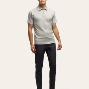 TriaD’oro Polo Zip Short Sleeve Light Grey