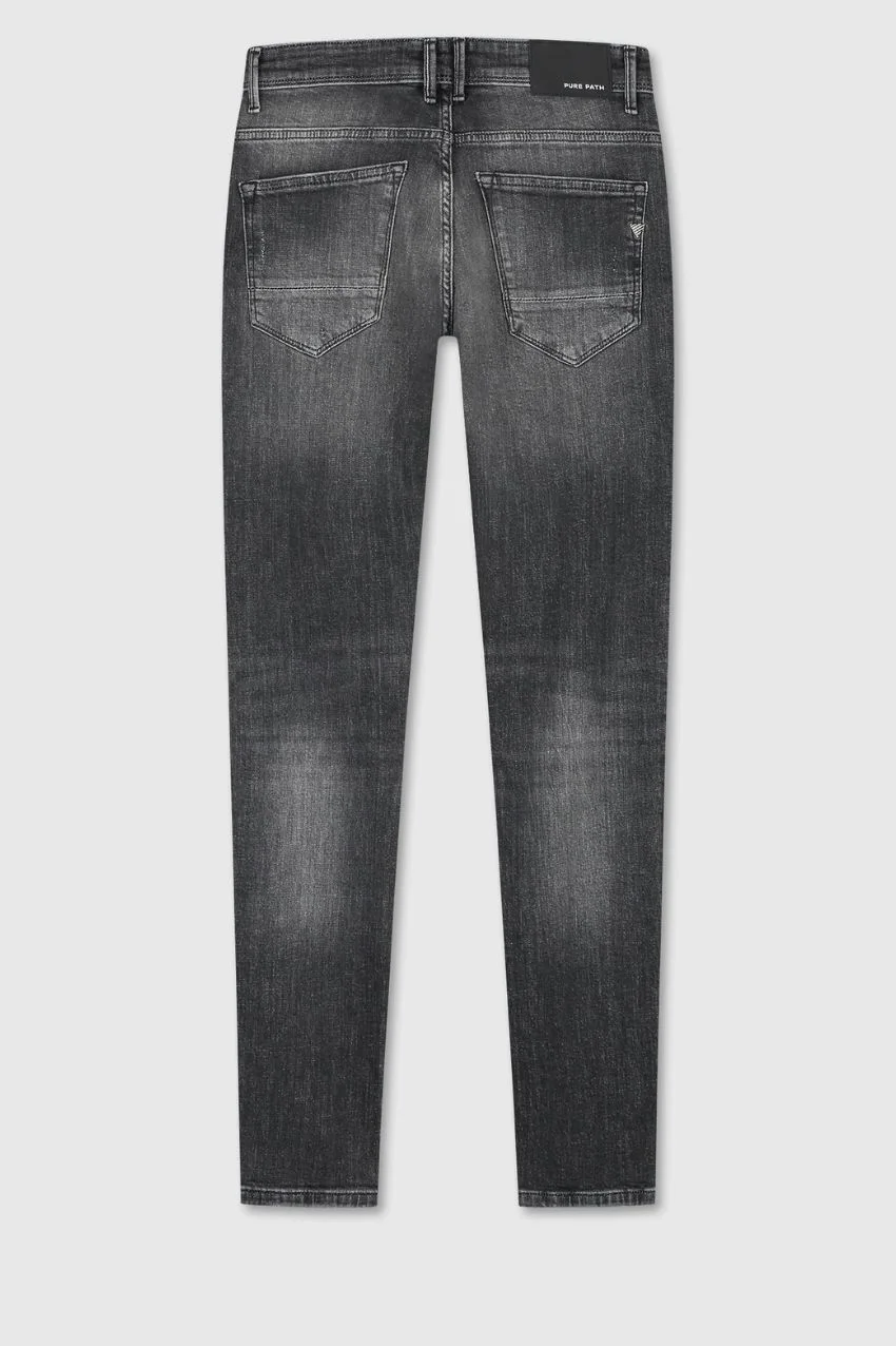 Pure Path The Jone Skinny Fit Denim Mid Grey - Afbeelding 4