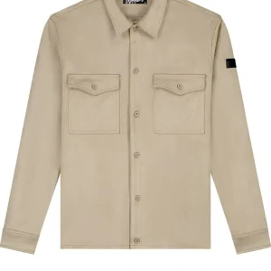 Malelions Men Suedine Overshirt Taupe