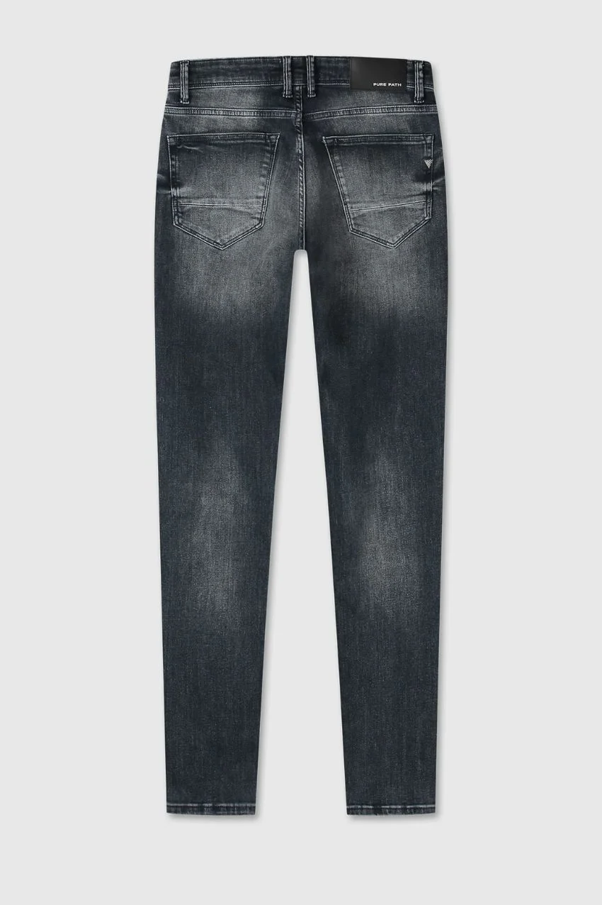 Pure Path The Jone Skinny Fit Jeans Denim Blue Grey. - Afbeelding 3