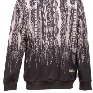 Carlo Colucci Allover Print Sweater Dark Grey