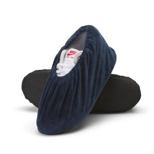 Velours Overschoenen | Marine blauw | Maat 42-47 | Antislip | Wasbaar | Schoenhoesjes | Schoenovertrek | Sloffen | Herbruikbaar | Unisex