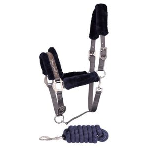 Harry’s Horse Halsterset Soft Denice Taupe – Incl. Touw 2m