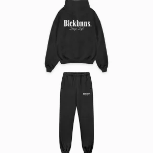 BRUSH GEWASSEN SWEATSUIT | Zwart