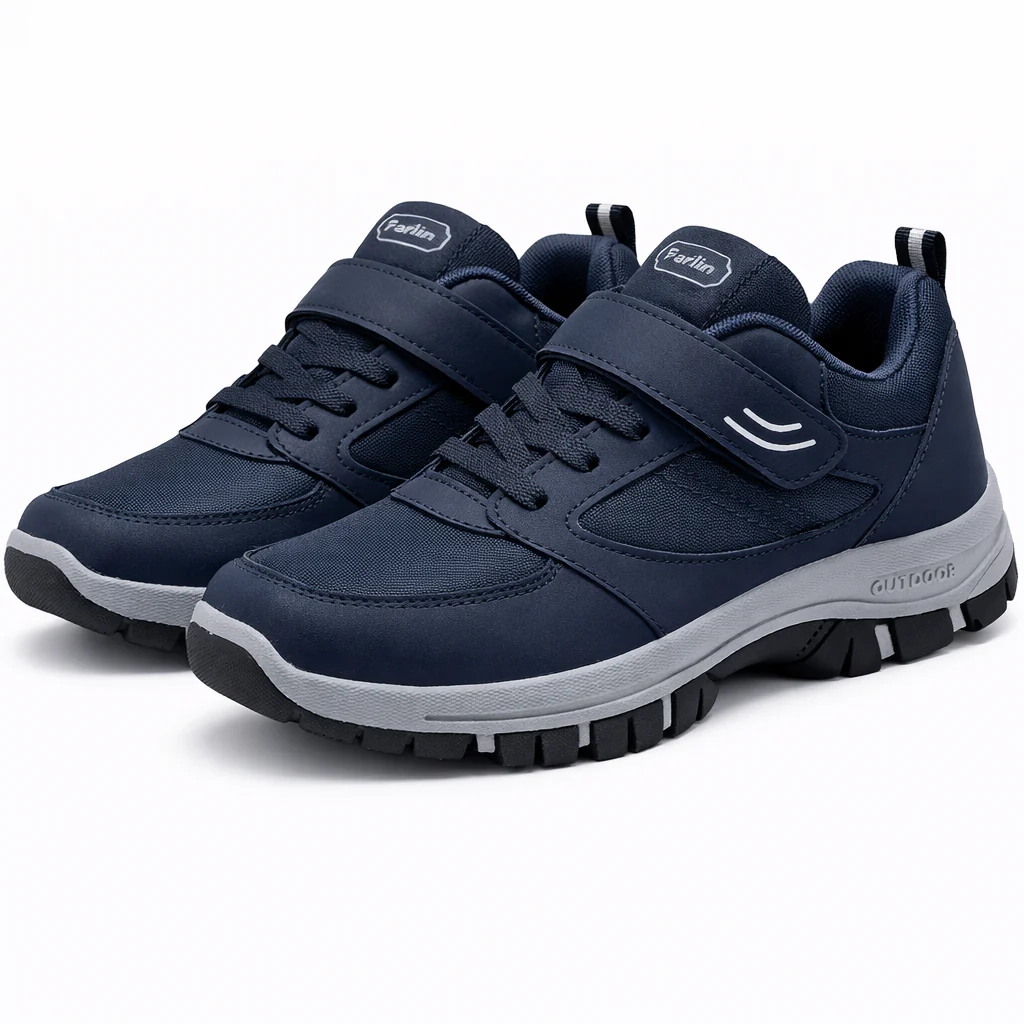 Heren Wandelschoenen met Klittenband – Comfort, Ademend & Lichtgewicht - Afbeelding 3