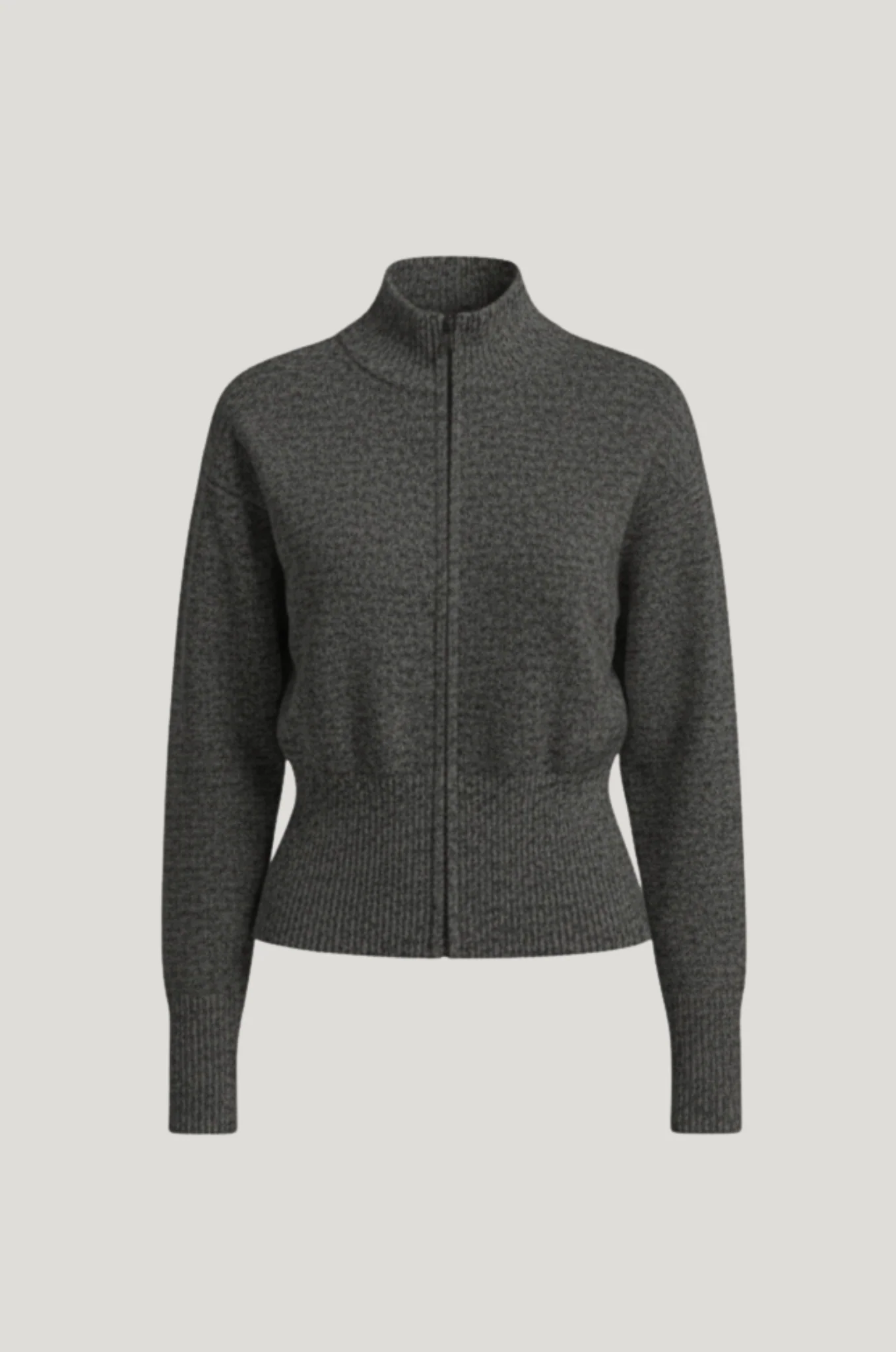 Dames gebreid vest – rits & opstaande kraag - Afbeelding 7