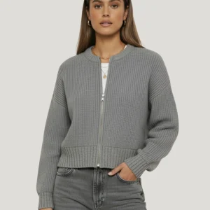 Gebreid vest dames – met rits, loose fit