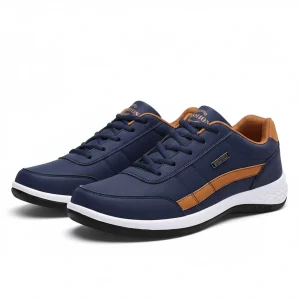 Heren Sneakers van PU-leer – Casual Ademende Schoenen met Antislip Zool